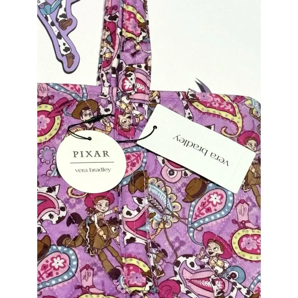 Vera Bradley Disney Pixar Toy Story Rodeo Paisley Small Vera Tote Bag Charm Set